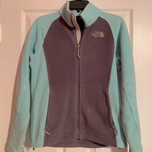The North Face blue and grey jacket size womens small